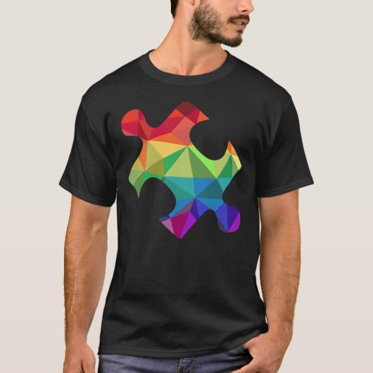 Kleurig puzzelstuk voor autisme t-shirt (Voorkant)