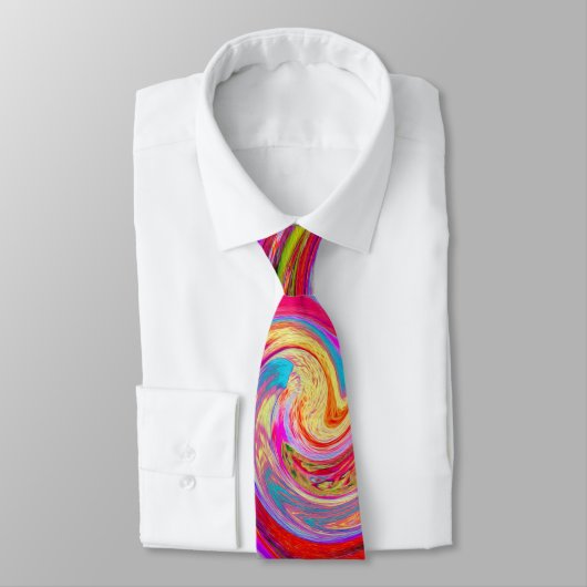 Kleurig regenboogvormig retroflectief abstract ont stropdas (Gebonden)