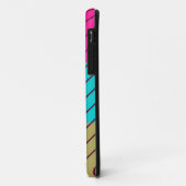 Kleurig retro gestript patroon Case-Mate iPhone case (Achterkant/links)