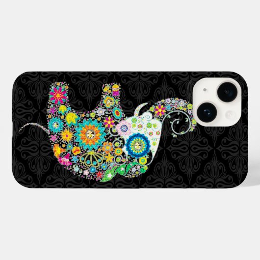 Kleurig retrorventilatorontwerp Case-Mate iPhone case (Achterkant (horizontaal))