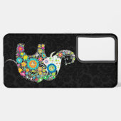 Kleurig retrorventilatorontwerp samsung galaxy hoesje (Linkerkant)