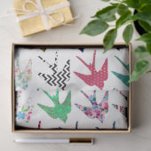 Kleurig rondzwalgend vogelpatroon tissuepapier (Geschenk)