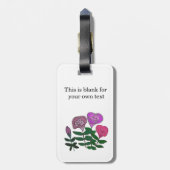 Kleurig Roos ontwerp Bagagelabel (Achterkant verticaal)