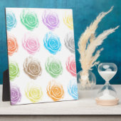 Kleurig roos patroon fotoplaat (Zijkant)