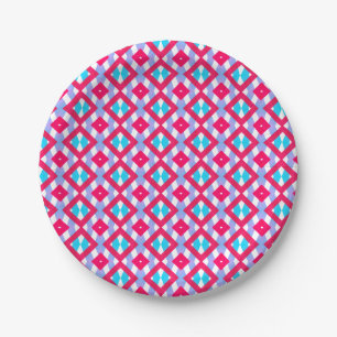 Kleurig Roze blauw paars Papieren Bordje