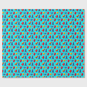 🎁 Kleurig Ruimtefeest Kinderen Cadeaupapier 🚀