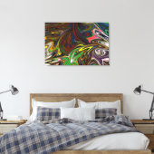 Kleurig schilderen | Abstracte mesterdeliekkunst Canvas Afdruk (Insitu (Slaapkamer))