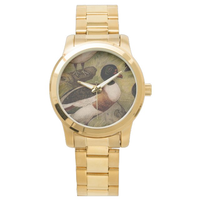 Kleurig  schilderij van eenden horloge (Voorkant)