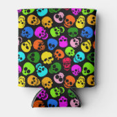 Kleurig Skulls-patroon in zwart Blikjeskoeler (Voorkant)