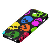 Kleurig Skulls-patroon in zwart Case-Mate iPhone Case (Onderkant)