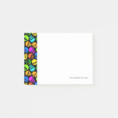 Kleurig Skulls-patroon in zwart Post-it® Notes (Voorkant)