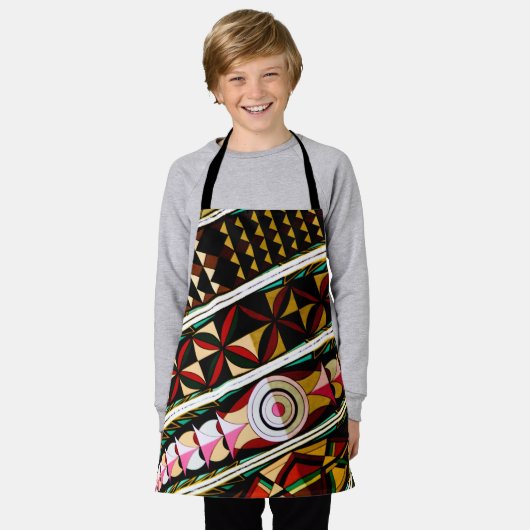 Kleurig Spaans Abstract PlafondSchort Schort (Gedragen)