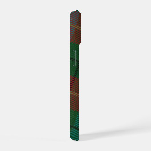 Kleurig speldenpatroon met moderne scriptnaam iPhone 15 hoesje (Rechterkant)