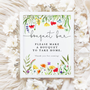 Kleurig staafje voor bloemkool, Wilde bloem Poster