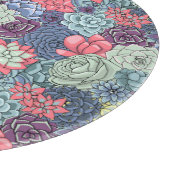 Kleurig Succulent Patroon Snijplank (Hoek)