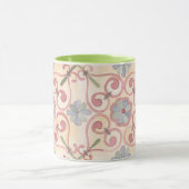 Kleurig tegel patroon Klassiek roze roze Mok (Midden)
