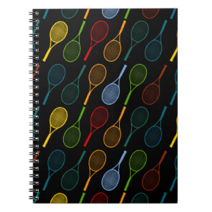 kleurig tennisracketpatroon notitieboek