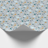 Kleurig terrazpatroon cadeaupapier (Hoek)