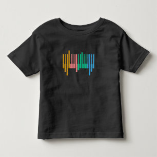 Kleurig toetsenbord Piano Keys-muziekinstrument Kinder Shirts