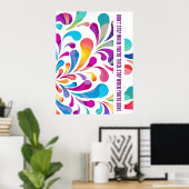 Kleurig valpatroon | motivering poster (Thuiskantoor)