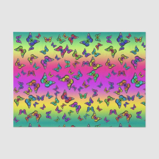 Kleurig Vlinder Tissue Papier (Voorkant)