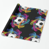 Kleurig Voetbal glanzend papier voor het oppakken (Uitgerold)