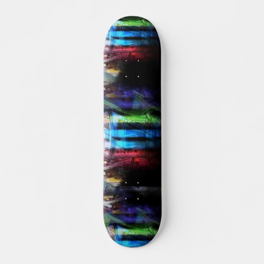 Kleurig vormgegeven graffitis skateboard (Voorkant)