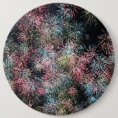 Kleurig vuurwerk... ronde button 6,0 cm (Voorkant)