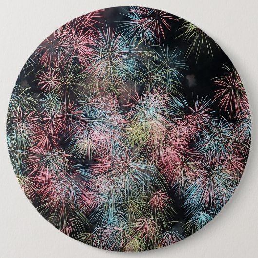 Kleurig vuurwerk... ronde button 6,0 cm (Voorkant)