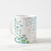 Kleurig Zee glas met Mok Initiaal (Voorkant links)