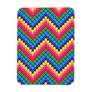 Kleurig zigzagpatroon magneet