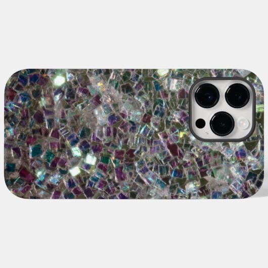 Kleurig zilvermozaïek Case-Mate iPhone case (Achterkant (horizontaal))