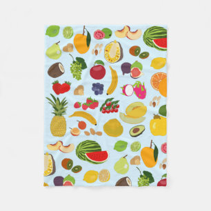 Kleurig zomerfruitpatroon fleece deken