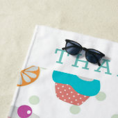 Kleurig zomervoedsel naadloos patroon strandlaken (In situ)