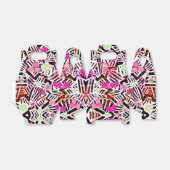 Kleurig zwart-wit bloemen patroon voor bo bedankdoosjes (Uitgevouwen)