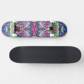 kleurige abstracte florale oplossing skateboard (Horizontaal)