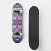kleurige abstracte florale oplossing skateboard (Voorkant)