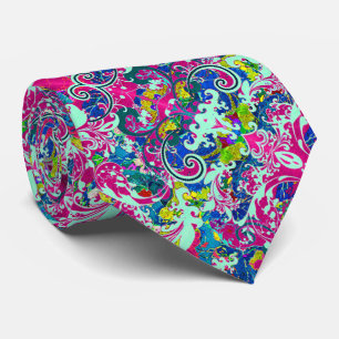  kleurige abstracte florale oplossing stropdas