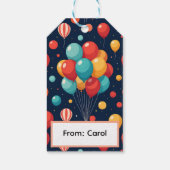 Kleurige Ballon Cadeaulabel (Achterkant)