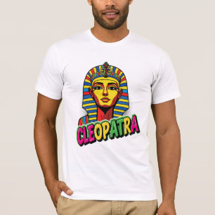 Kleurige Cleopatra T-Shirt Oude Egyptische Konin