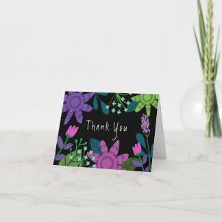 kleurige Floral Bedankkaart