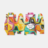 Kleurige gaten textuur bedankdoosjes (Uitgevouwen)