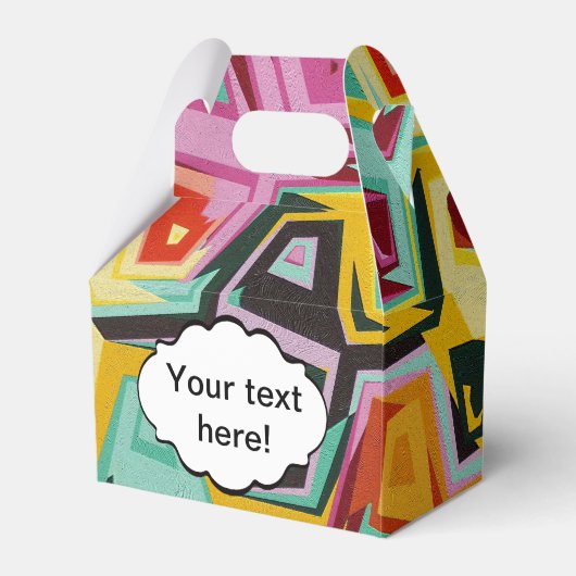 Kleurige gaten textuur bedankdoosjes (Voorkant Zijde)