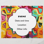 Kleurige gaten textuur flyer (Voorkant)