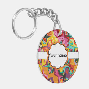 Kleurige gaten textuur sleutelhanger