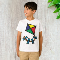 Kleurige geometrische vlieger met boogstaart
