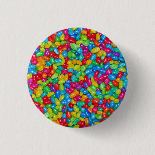 Kleurige jelly bean knoop ronde button 3,2 cm