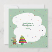 kleurige kerstboom kaart (Achterkant)