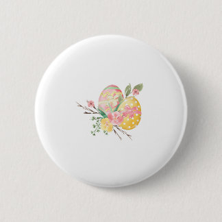 Kleurige Paasei Knoop Ronde Button 5,7 Cm