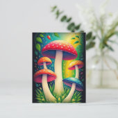 kleurige paddenstoelen briefkaart (Staand voorkant)